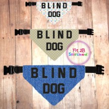Pet Over Collar Bandana ITH 3 Sz-Blind Dog