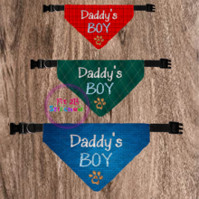 Pet Over Collar Bandana ITH 3 Sz-Daddys Boy