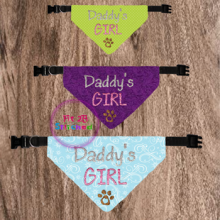 Pet Over Collar Bandana ITH 3 Sz-Daddys Girl