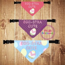 Pet Over Collar Bandana ITH 3 Sz-Egg-Stra Cute