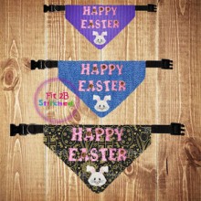 Pet Over Collar Bandana ITH 3 Sz-Happy Easter