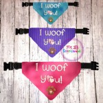 Pet Over Collar Bandana ITH 3 Sz-I Woof You