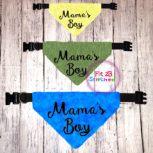 Pet Over Collar Bandana ITH 3 Sz-Mamas Boy