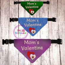 Pet Over Collar Bandana ITH 3 Sz-Moms Valentine