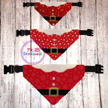 Pet Over Collar Bandana ITH 3 Sz-Mrs. Clause