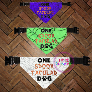 Pet Over Collar Bandana ITH 3 Sz-One Spooktacular Dog