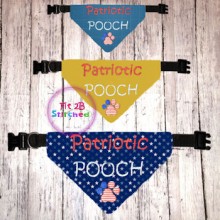 Pet Over Collar Bandana ITH 3 Sz-Patriotic Pooch