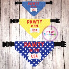 Pet Over Collar Bandana ITH 3 Sz-Pawty In USA