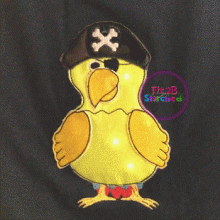 Pirate Parrot Flasher Appl. 2 Sizes