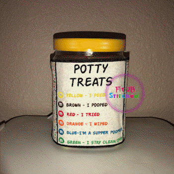 Potty Treat Jar Cover ITH 5x7