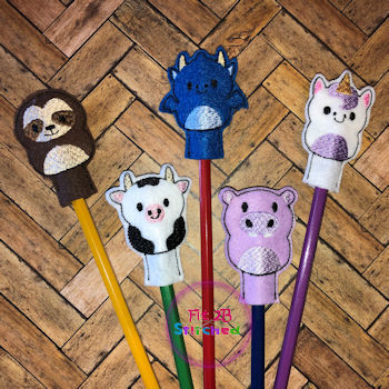 Pudgie Pals ITH Pencil Topper Set 1