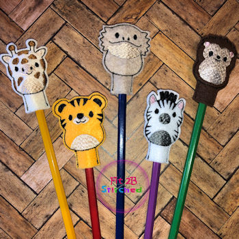 Pudgie Pals ITH Pencil Topper Set 6