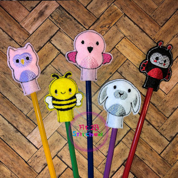 Pudgie Pals ITH Pencil Topper Set 7