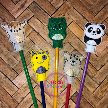 Pudgie Pals ITH Pencil Topper Set 8