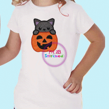 Pumpkin Kitty Appl 2 Sizes