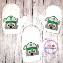 Recycle Pup Bath Mitt ITH 5x7