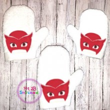 Red Masked Night Hero Bath Mitt ITH 5x7