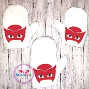 Red Masked Night Hero Bath Mitt ITH 5x7