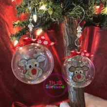 Reindeer Floating FSL Christmas Ornament 2 Sizes