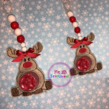 Reindeer ITH Candy Cup Holder 2 Sizes