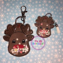 Reindeer ITH Shaker Tag 2 Sizes