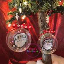 Santa Floating FSL Christmas Ornament 2 Sizes