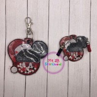 Santa Mouse Boy ITH Shaker Tag 2 Sizes