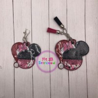 Santa Mouse Girl ITH Shaker Tag 2 Sizes