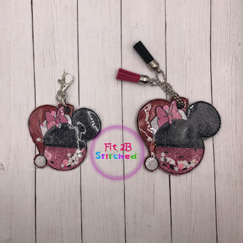 Santa Mouse Girl ITH Shaker Tag 2 Sizes