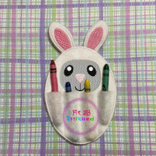 Sheep-Bunny ITH Crayon Holder 5x7