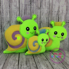 Shirley Snail ITH Stuffie 3 Sizes