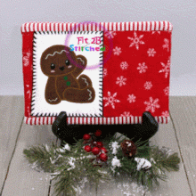 Sitting Gingerbread Appl 2 Sizes