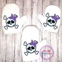 Skeleton Girl Bath Mitt ITH 5x7