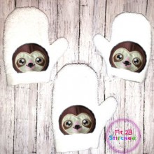 Sloth Bath Mitt ITH 5x7