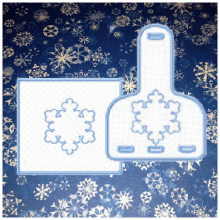 Snowflake ITH 5x7 Towel Topper 5x5 Pot Holder