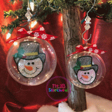 Snowman Floating FSL Christmas Ornament 2 Sizes