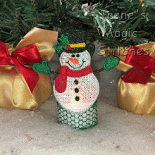 Snowman FSL Tea Light Orn Wrap 4x4