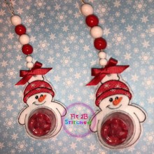 Snowman ITH Candy Cup Holder 2 Sizes
