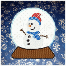 Snowman Snow Globe Mylar 4x4