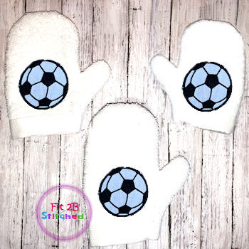 Soccer Bath Mitt ITH 5x7