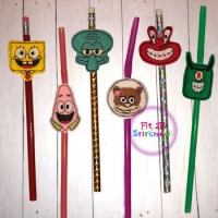 Sponge Guy N Friends ITH Pencil-Straw Buddy Set 1