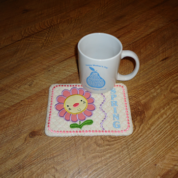 Spring Mug Rug-ITH-5x7