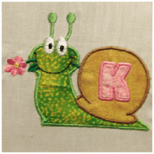 Spring Snail Applique Alphabet UC