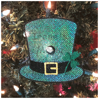 St. Patrick Hat FSL String Light Ornament