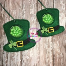 St. Patrick Hat ITH Candy Cup Holder 2 Sizes