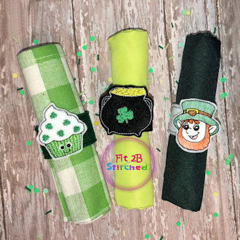 St. Patrick ITH Napkin Band Set 2