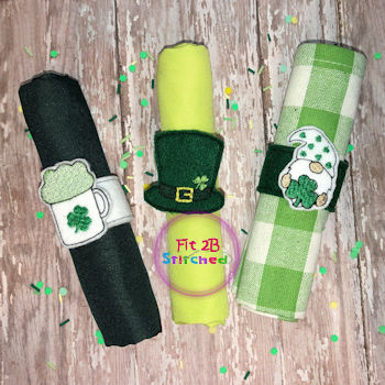 St. Patrick ITH Napkin Band Set 3