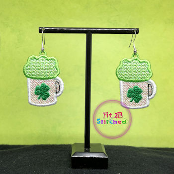 St. Patrick Mug FSL Earring Set