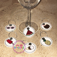 Summer ITH Wine Glass Charm Set 1
