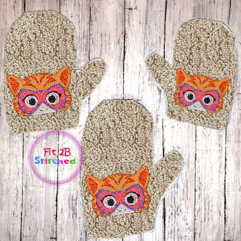 Super Kitten 1 ITH Bath Mitt 5x7
